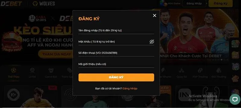 thủ tục mở tài khoản debet